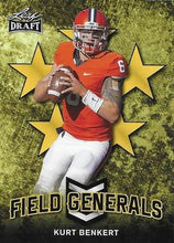 Load image into Gallery viewer, 2018 Leaf Draft Football Cards - Field Generals Gold: #FG-05 Kurt Benkert
