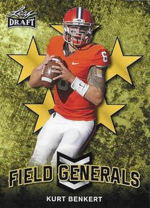 2018 Leaf Draft Football Cards - Field Generals Gold: #FG-05 Kurt Benkert