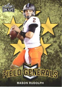 2018 Leaf Draft Football Cards - Field Generals Gold: #FG-07 Mason Rudolph