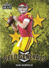 Load image into Gallery viewer, 2018 Leaf Draft Football Cards - Field Generals Gold: #FG-09 Sam Darnold
