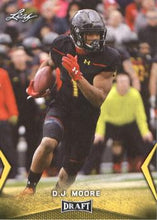 Load image into Gallery viewer, 2018 Leaf Draft Football Cards - Gold: #14 D.J. Moore
