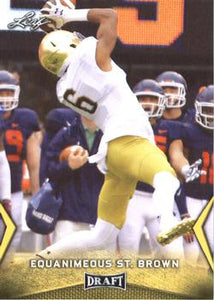 2018 Leaf Draft Football Cards - Gold: #23 Equanimeous St. Brown