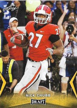 Load image into Gallery viewer, 2018 Leaf Draft Football Cards - Gold: #44 Nick Chubb
