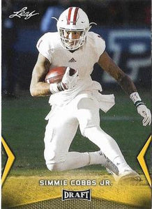 2018 Leaf Draft Football Cards - Gold: #56 Simmie Cobbs Jr.