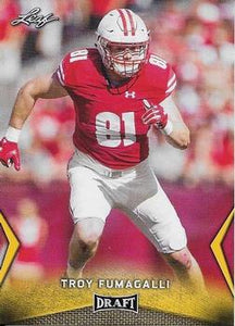 2018 Leaf Draft Football Cards - Gold: #59 Troy Fumagalli