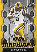 Load image into Gallery viewer, 2018 Leaf Draft Football Cards - TD Machines Gold: #TD-06 Derrius Guice
