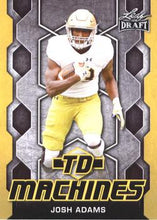 Load image into Gallery viewer, 2018 Leaf Draft Football Cards - TD Machines Gold: #TD-09 Josh Adams
