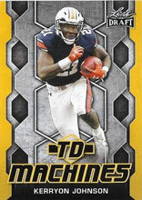 Load image into Gallery viewer, 2018 Leaf Draft Football Cards - TD Machines Gold: #TD-11 Kerryon Johnson
