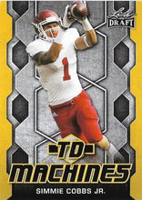 Load image into Gallery viewer, 2018 Leaf Draft Football Cards - TD Machines Gold: #TD-18 Simmie Cobbs Jr.

