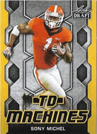 2018 Leaf Draft Football Cards - TD Machines Gold: #TD-19 Sony Michel