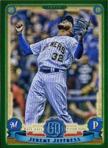 2019 Topps Gypsy Queen Baseball GREEN Parallels: #194 Jeremy Jeffress