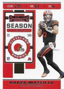 2019 Panini Contenders Base Veteran Cards #1-100 - Pick Your Cards: #18 Baker Mayfield
