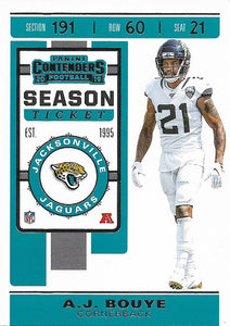 2019 Panini Contenders Base Veteran Cards #1-100 - Pick Your Cards: #38 A.J. Bouye