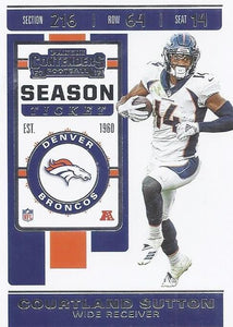2019 Panini Contenders Base Veteran Cards #1-100 - Pick Your Cards: #46 Courtland Sutton