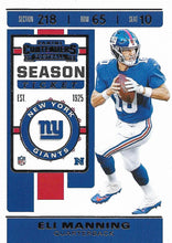 Load image into Gallery viewer, 2019 Panini Contenders Base Veteran Cards #1-100 - Pick Your Cards: #51 Eli Manning
