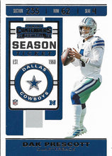 Load image into Gallery viewer, 2019 Panini Contenders Base Veteran Cards #1-100 - Pick Your Cards: #54 Dak Prescott

