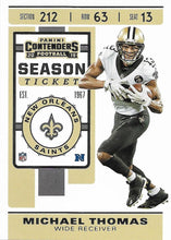 Load image into Gallery viewer, 2019 Panini Contenders Base Veteran Cards #1-100 - Pick Your Cards: #80 Michael Thomas

