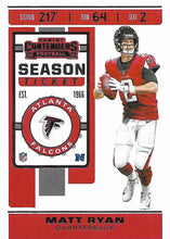 Load image into Gallery viewer, 2019 Panini Contenders Base Veteran Cards #1-100 - Pick Your Cards: #84 Matt Ryan
