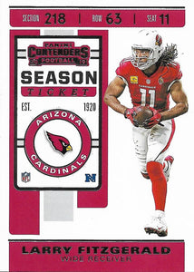 2019 Panini Contenders Base Veteran Cards #1-100 - Pick Your Cards: #94 Larry Fitzgerald
