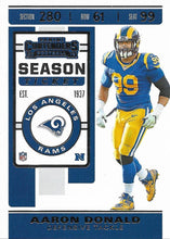 Load image into Gallery viewer, 2019 Panini Contenders Base Veteran Cards #1-100 - Pick Your Cards: #98 Aaron Donald
