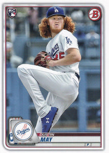 2020 Bowman Baseball Cards (1-100): #38 Dustin May RC