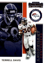 Load image into Gallery viewer, 2019 Panini Contenders LEGENDARY CONTENDERS Insert - Pick Your Cards: #LC-TD Terrell Davis  - Denver Broncos
