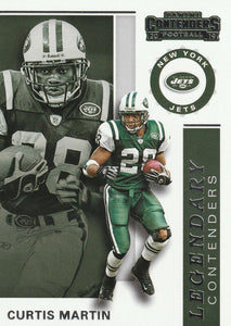 2019 Panini Contenders LEGENDARY CONTENDERS Insert - Pick Your Cards: #LC-CM Curtis Martin  - New York Jets