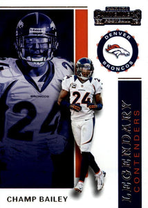 2019 Panini Contenders LEGENDARY CONTENDERS Insert - Pick Your Cards: #LC-CB Champ Bailey  - Denver Broncos