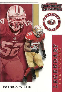 2019 Panini Contenders LEGENDARY CONTENDERS Insert - Pick Your Cards: #LC-PW Patrick Willis  - San Francisco 49ers