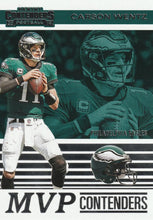 Load image into Gallery viewer, 2019 Panini Contenders MVP CONTENDERS Insert - Pick Your Cards: #MVP-CW Carson Wentz  - Philadelphia Eagles
