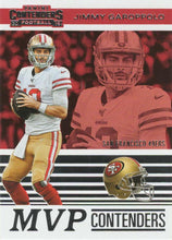 Load image into Gallery viewer, 2019 Panini Contenders MVP CONTENDERS Insert - Pick Your Cards: #MVP-JG Jimmy Garoppolo  - San Francisco 49ers
