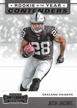 Load image into Gallery viewer, 2019 Panini Contenders ROOKIE OF THE YEAR CONTENDERS Insert - Pick Your Cards: #RYA-JJ Josh Jacobs  - Oakland Raiders
