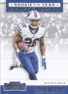 2019 Panini Contenders ROOKIE OF THE YEAR CONTENDERS Insert - Pick Your Cards: #RYA-DS Devin Singletary  - Buffalo Bills
