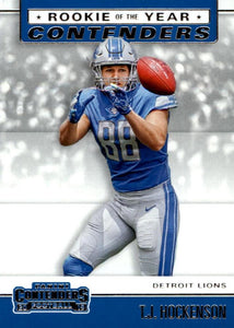 2019 Panini Contenders ROOKIE OF THE YEAR CONTENDERS Insert - Pick Your Cards: #RYA-TH T.J. Hockenson  - Detroit Lions