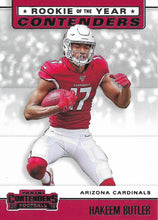 Load image into Gallery viewer, 2019 Panini Contenders ROOKIE OF THE YEAR CONTENDERS Insert - Pick Your Cards: #RYA-HB Hakeem Butler  - Arizona Cardinals
