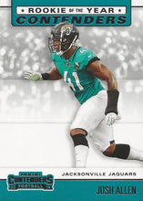 Load image into Gallery viewer, 2019 Panini Contenders ROOKIE OF THE YEAR CONTENDERS Insert - Pick Your Cards: #RYA-JA Josh Allen  - Jacksonville Jaguars
