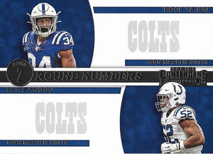 2019 Panini Contenders ROUND NUMBERS Insert - Pick Your Cards: #RN-SB Ben Banogu / Rock Ya-Sin  - Indianapolis Colts