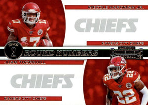 2019 Panini Contenders ROUND NUMBERS Insert - Pick Your Cards: #RN-HT Mecole Hardman Jr. / Juan Thornhill  - Kansas City Chiefs