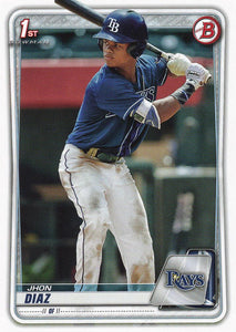 2020 Bowman Baseball Cards - Prospects (1-100): #BP-30 Jhon Diaz