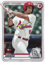 Load image into Gallery viewer, 2020 Bowman Baseball Cards - Prospects (1-100): #BP-66 Nolan Gorman
