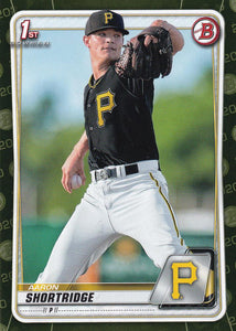 2020 Bowman Baseball Cards - Prospects CAMO PARALLEL (1-100): #BP-9 Aaron Shortridge