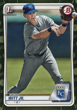 Load image into Gallery viewer, 2020 Bowman Baseball Cards - Prospects CAMO PARALLEL (1-100): #BP-25 Bobby Witt Jr.
