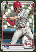 Load image into Gallery viewer, 2020 Bowman Baseball Cards - Prospects CAMO PARALLEL (1-100): #BP-29 Alec Bohm
