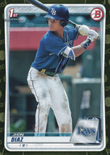 Load image into Gallery viewer, 2020 Bowman Baseball Cards - Prospects CAMO PARALLEL (1-100): #BP-30 Jhon Diaz
