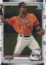 Load image into Gallery viewer, 2020 Bowman Baseball Cards - Chrome Prospects (101-150): #BCP-103 Marco Luciano
