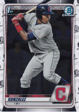 Load image into Gallery viewer, 2020 Bowman Baseball Cards - Chrome Prospects (101-150): #BCP-109 Oscar Gonzalez
