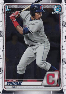 2020 Bowman Baseball Cards - Chrome Prospects (101-150): #BCP-109 Oscar Gonzalez