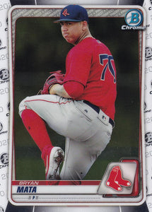 2020 Bowman Baseball Cards - Chrome Prospects (101-150): #BCP-128 Bryan Mata
