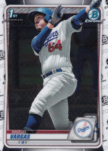 2020 Bowman Baseball Cards - Chrome Prospects (101-150): #BCP-131 Miguel Vargas