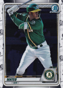 2020 Bowman Baseball Cards - Chrome Prospects (101-150): #BCP-138 Jorge Mateo